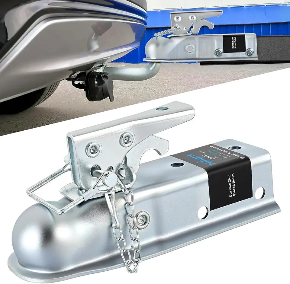 Nilight Straight Trailer Coupler for 1-7/8-Inch Hitch Ball, 2-Inch Channel