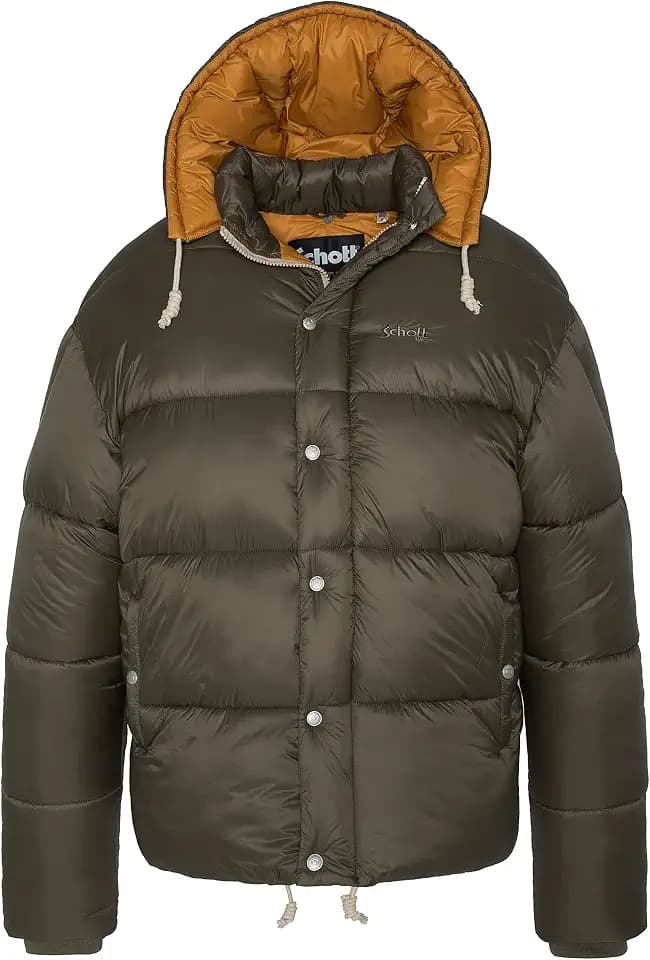 Schott NYC Unisex Westlakers Daunenjacke mit Kapuze und Kontraste von Schott