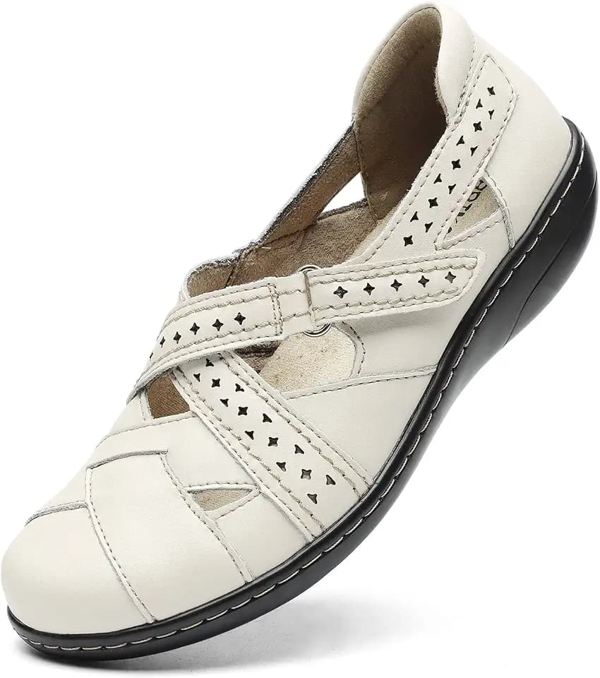 TERRIKAT Women's Casual Loafers Cute Slip On Comfort Walking Flats Leather Driving Moccasins Fashion Closed Toe Boat Shoes