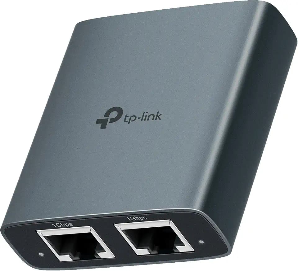 TP-Link Ethernet Splitter 1 to 2, 1000 Mbps Dual-Port Internet Splitter