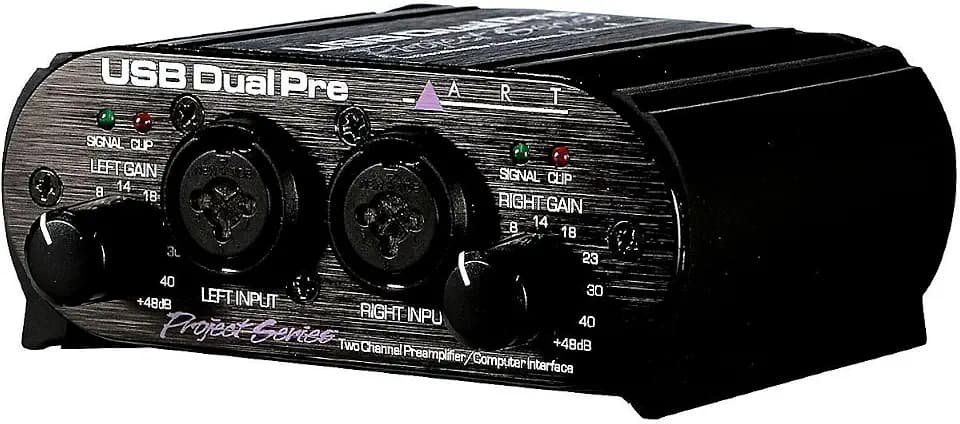 ART USB Dual Pre Two Channel Preamplifier/Computer Interface (USBDUALPREPS),Black
