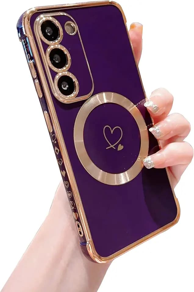 ZTOFERA Cute Case for Samsung Galaxy S23 Case,Dark Violet
