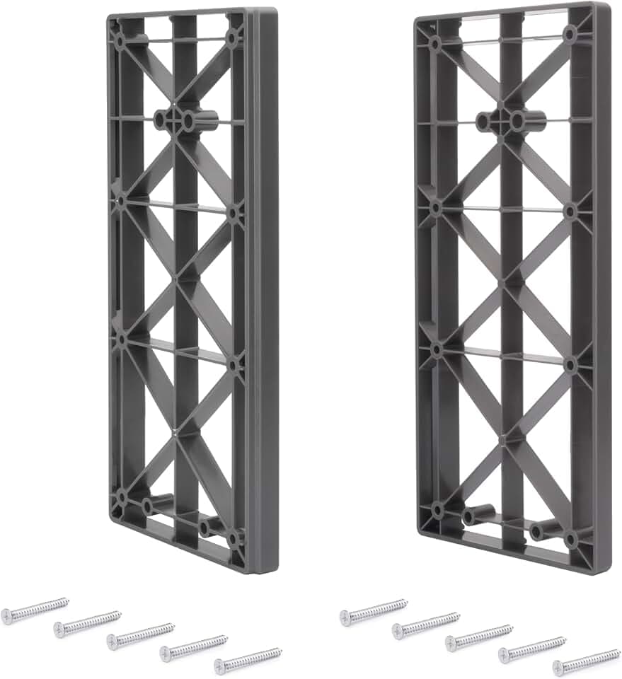 Emuca - Seitlicher Abstandhalter für abklappbare Kleiderstange für Garderoben Sway, Kunststoff, Titanium