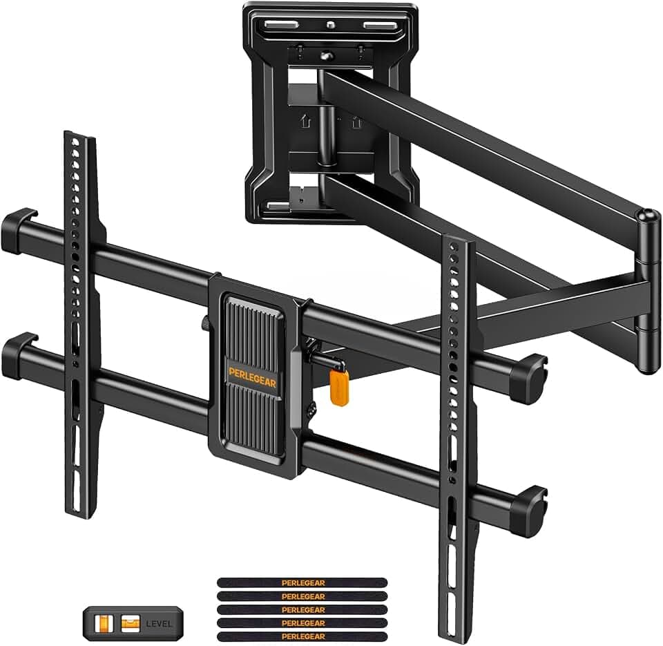 Perlegear TV Wandhalterung Schwenkbar, für 32-65 Zoll Fernseher 60 kg