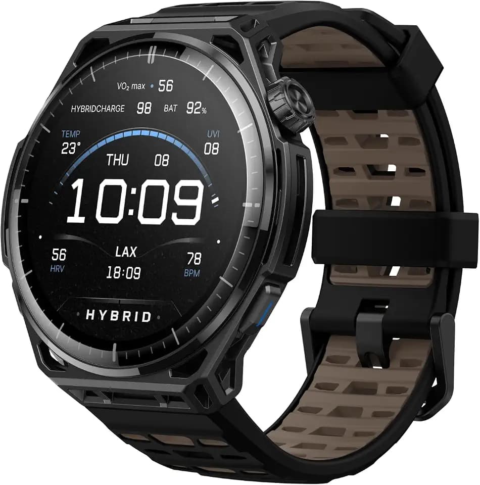 Amazfit Balance 3 GPS-Smartwatch, 48mm 1,5" AMOLED mit Saphirglas, Titangehäuse, 21 Tage Akkulaufzeit, NFC, Taschenlampe, 64GB, Offline-Karten, 10 ATM, 180+ Sportmodi & HYROX Fitness-Tracker