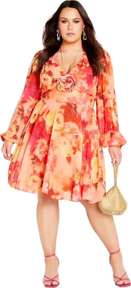 City Chic Women's Apparel Women's Citychic Plus Size Dress Mischa PRT