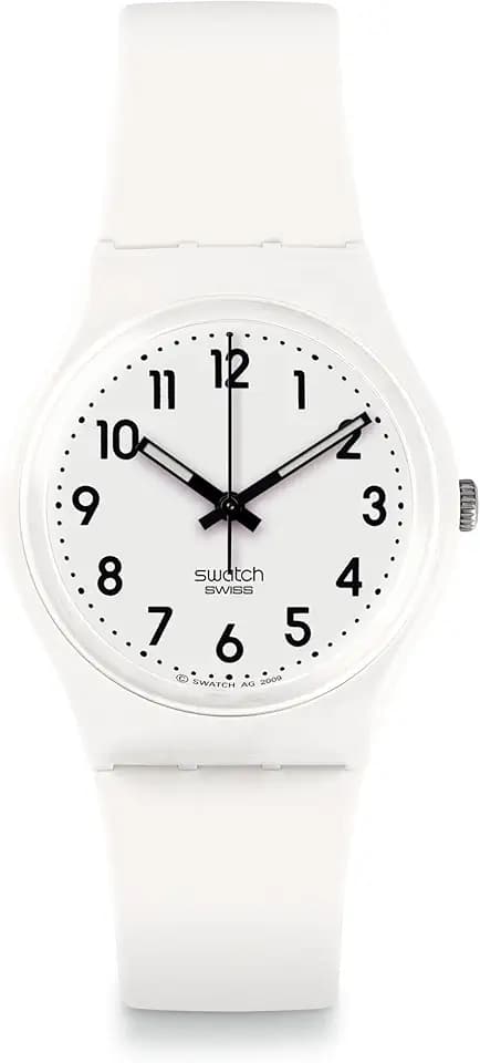 Swatch Gent Biosourced Unisex Watch Casual Polymer White Quartz Waterproof Just White Soft