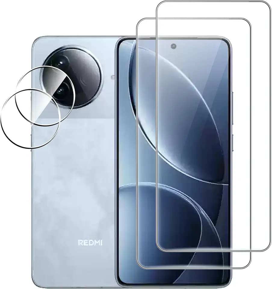 for Xiaomi Poco F7 Pro/F7 Ultra 5G Screen Protector with Camera Lens Protector, 9H Hardness Anti-Scratch Tempered Glass flim, Case Friendly, Anti-Fingerprint,Anti-Scratch (2+2 PACK)