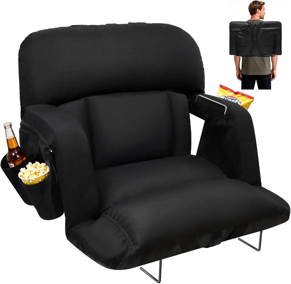 DEKEMASTER 25'' Stadium Seat with Back Support, Sofa-Style Comfort