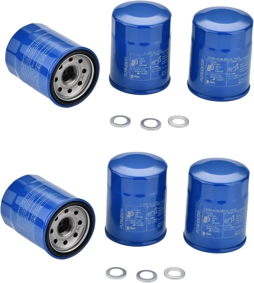 6PCS 15400-PLM-A02 94109-14000 Oil Filters Drain Plug Gasket Kit