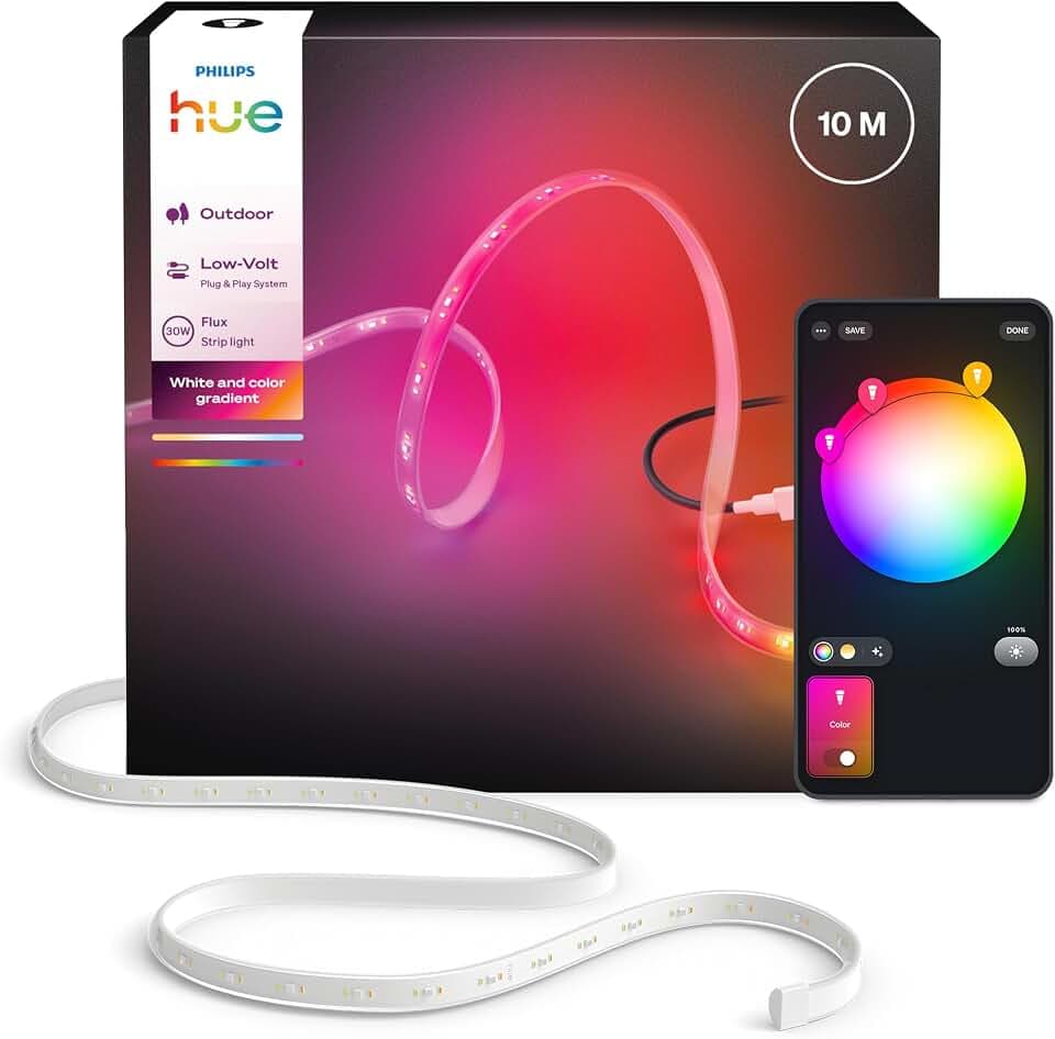 Philips Hue Flux Outdoor LED-Lightstrip, Außenbeleuchtung, 10m
