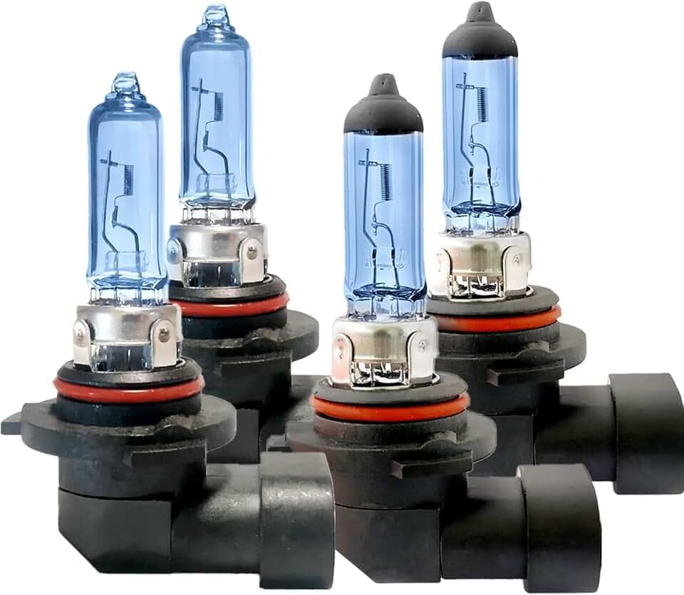 Halogen Headlight Bulbs Replacement for Toyota Corolla 2001 2002 2003 2004 2005 2006 2007 2008 2009 2010 2011 2012 2013,High Beam 9005/Hb3, Low Beam 9006 Lights Combo, 6000k White, 4 Pack