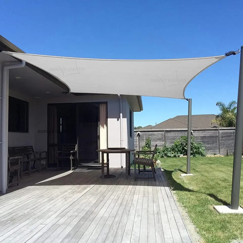 SUNNY GUARD 12' x 16' Rectangle Shade Sail 95% UV Block Outdoor Canopy