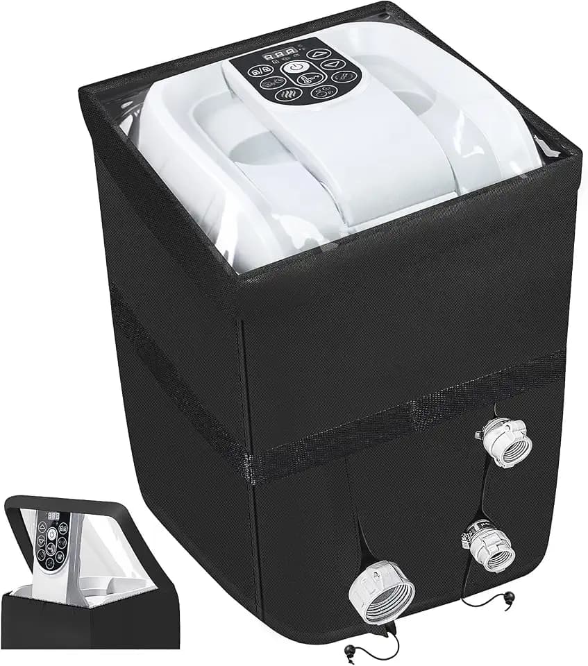 Inflatable Hot Tub Pump Cover, Transparent PVC Top, 16.5''W x 15''D x 18''H