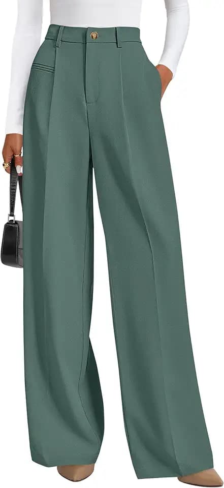PRETTYGARDEN Women's Tailored Wide Leg Work Dress Pants
