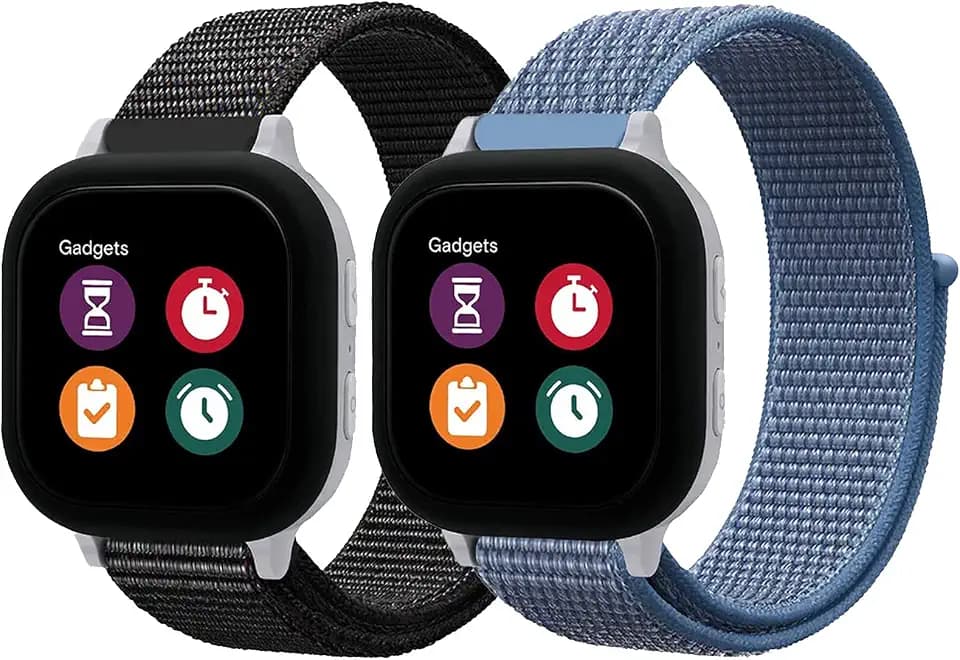 Nylon Bands Compatible with Gizmo Watch 3 Adventrue 3 2 1/Gabb Watch 3e 3 2 1/SyncUP Watch/Cosmo JrTrack Watch,20mm Soft Breathable Hook & Loop Watch Band Replacement Small Size