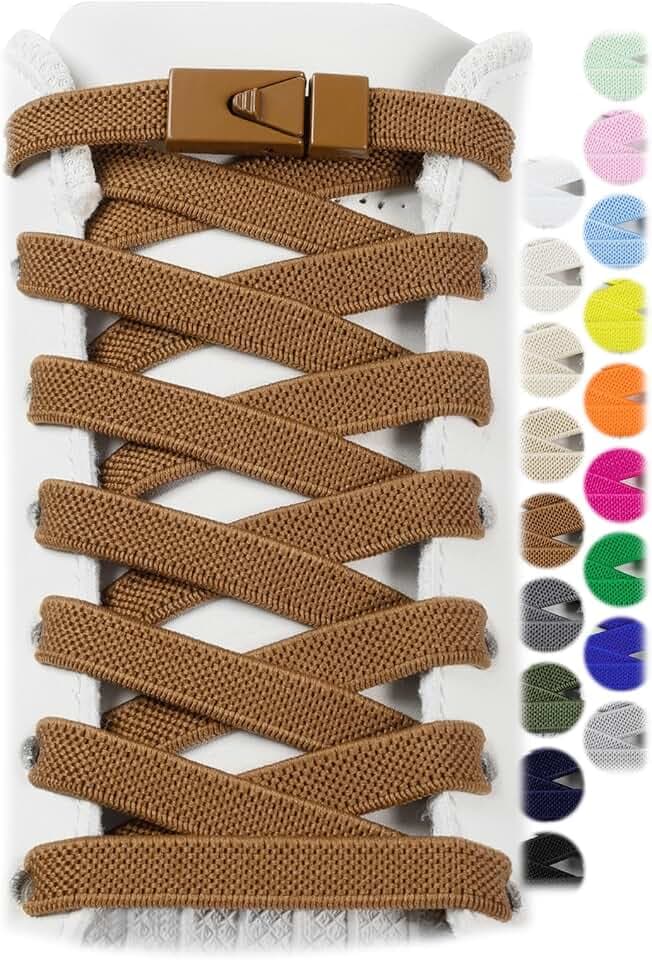 Stepace 2 Pairs Elastic Shoe Laces for Sneakers No Tie Shoelaces for Adults