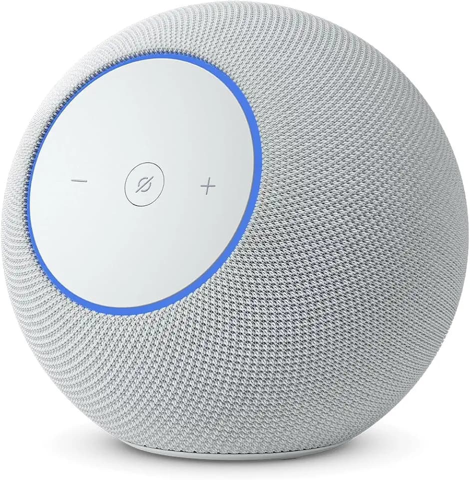 Amazon Echo Studio (neueste Generation), kompaktes Design, mit immersivem 3D-Audio und Dolby Atmos, Weiß, mit Alexa+ Early Access