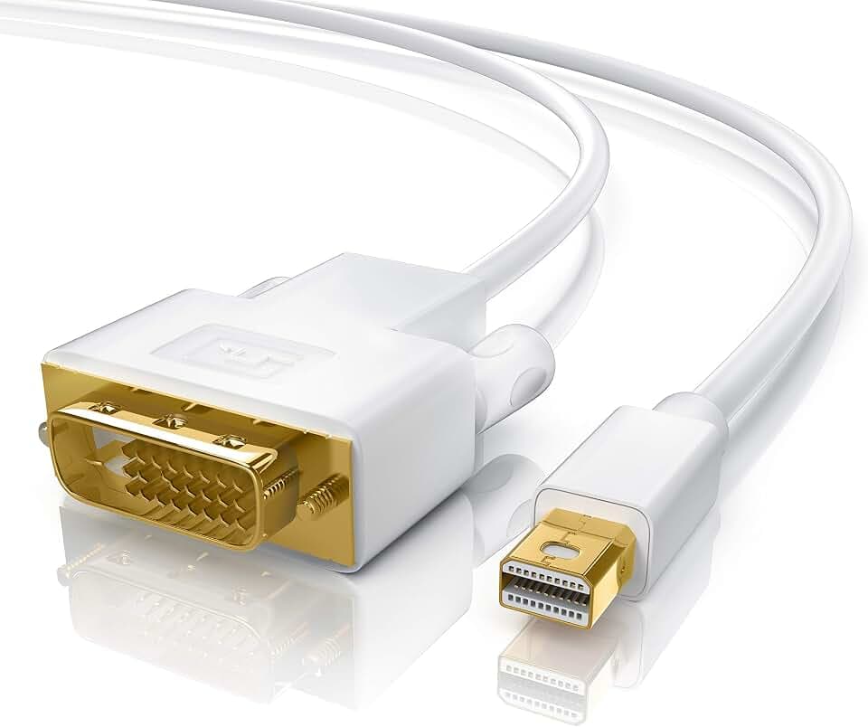 CSL - Mini Displayport auf DVI Kabel 3m - Full HD HDTV 1080p - miniDP auf DVI Dual Link 24 1 - Kompatibel mit Thunderbolt 1- und Thunderbolt 2 Ports