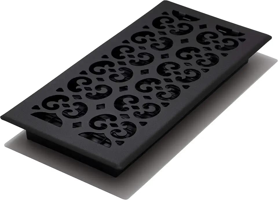 Decor Grates STH614 Classic Collection Floor Register, 6x14 Inches, Textured Black