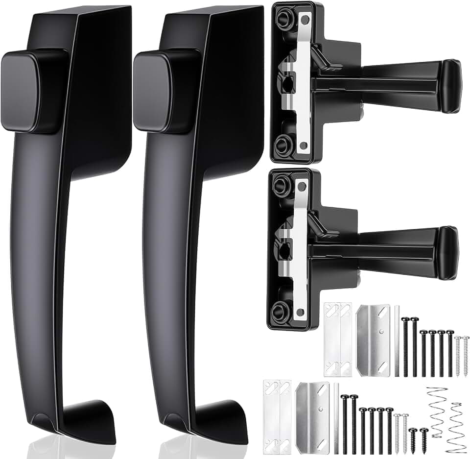 Novabright 2 Set Storm and Screen Door Handle, Black