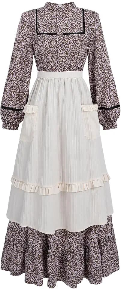 LTAKK Colonial Dress Women Prairie Pioneer Costume