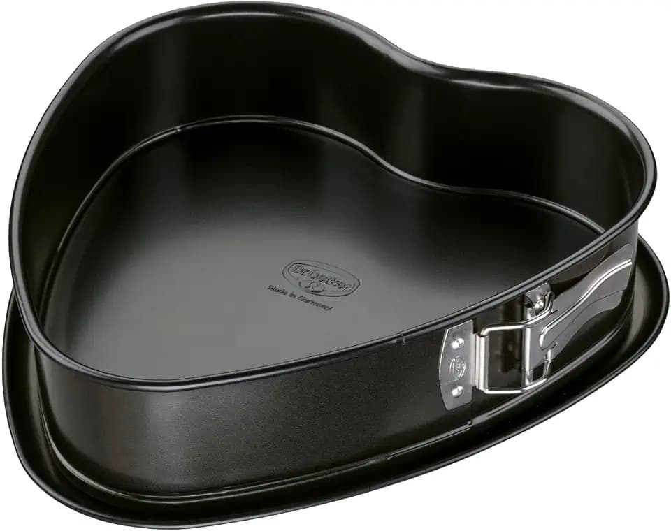 Dr. Oetker Classic Herzspringform 25 cm – Aus hochwertigem Stahlblech mit PFAS-freier Antihaftbeschichtung, Hitzebeständigkeit bis 230°C – Made in Germany