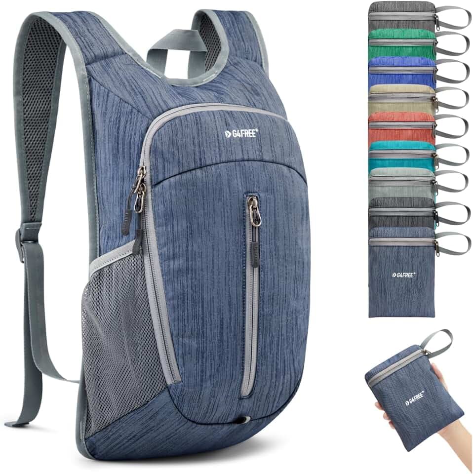 G4Free 10L Hiking Backpack Small Travel Hiking Daypack Lightweight Packable Backpack Casual Foldable Shoulder Bag