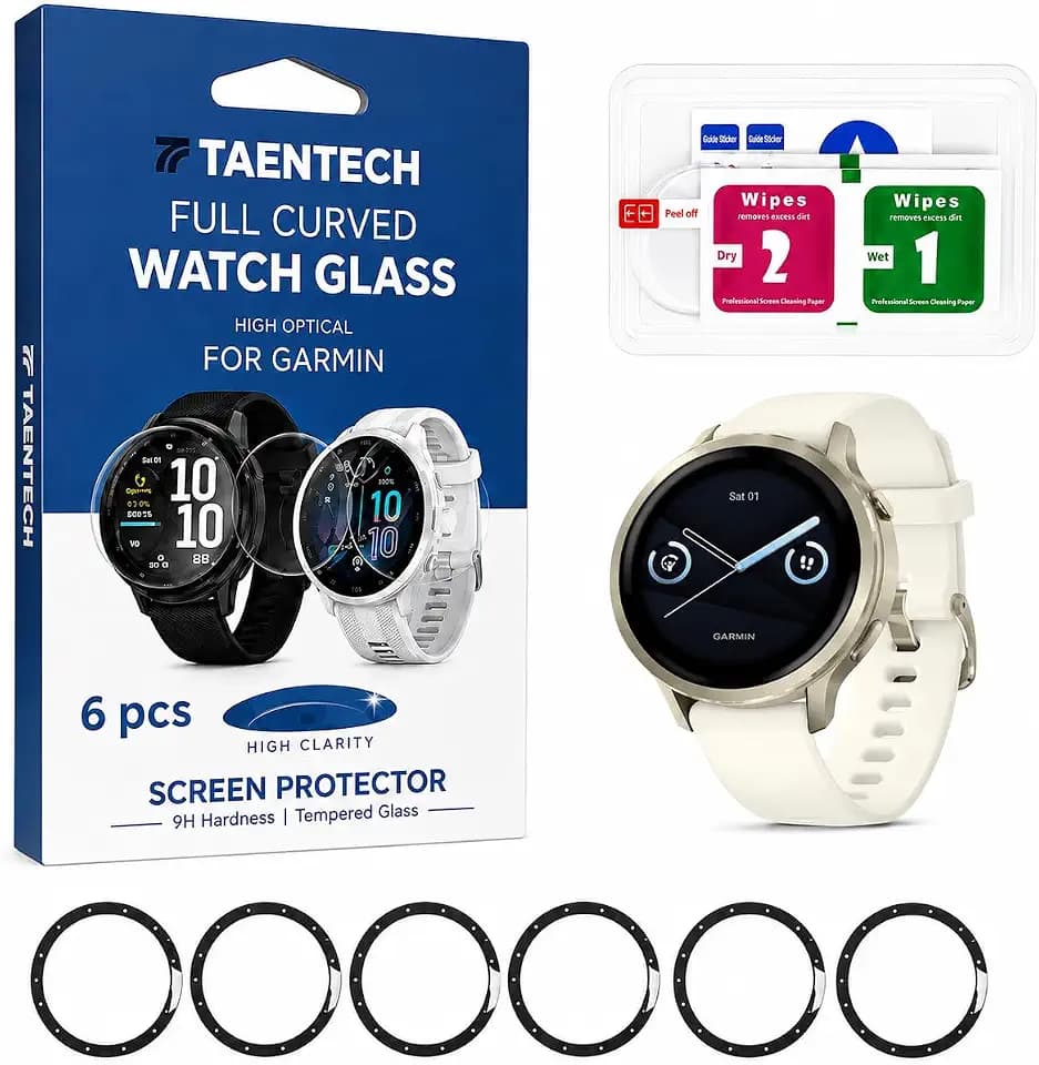 6 Pack Screen Protector for Garmin Venu 4, Easy Install Smudge Resistant Anti Scratch Anti Bubble Clear TPU Film, cleaning kit included (Venu 4 41mm)