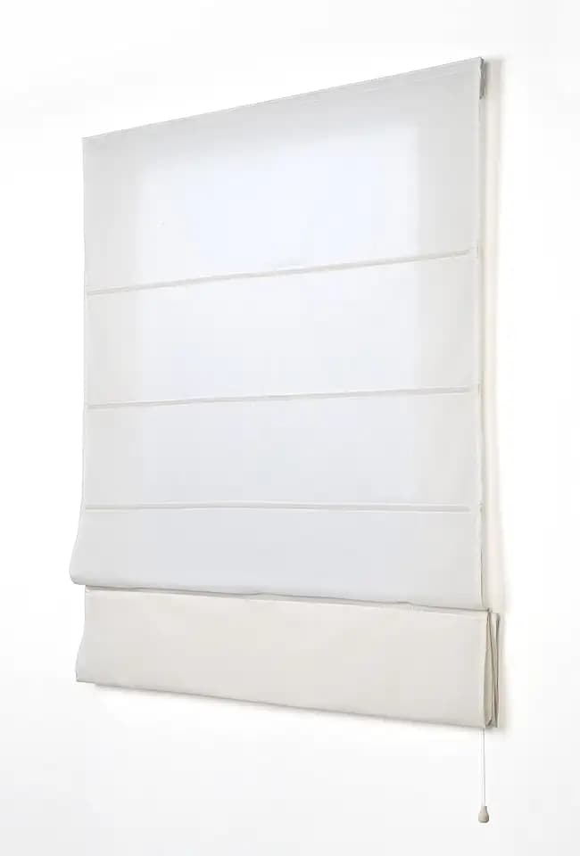 Estores Basic, STOR Faltrollo mit Stangen, cremefarben, 150 x 250 cm, für Fenster, Faltrollo (24145)