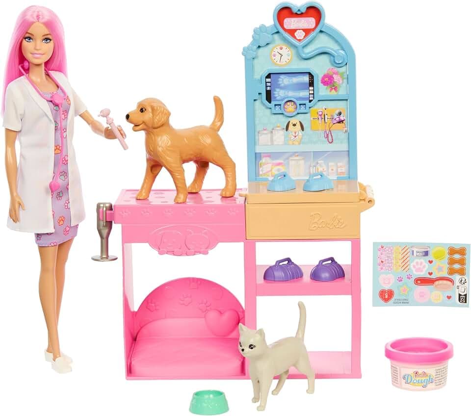 Barbie Fast Cast Tierklinik Puppe und Spielset