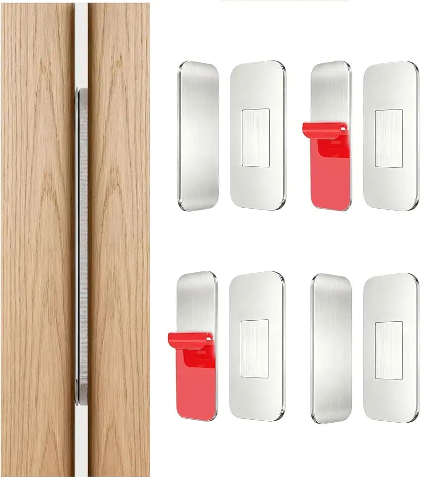 4 Pack Ultra Thin No Drill Magnetic Cabinet Door Catch for Kitchen Cupboard