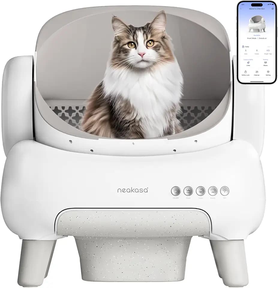Neakasa M1 Lite Katzenklo selbstreinigend mit offenes Design, Selbstreinigende Katzentoilette mit großer Kapazität & App-Steuerung, geruchsfrei, ideal für Mehrkatzenhaushalte & Reisen