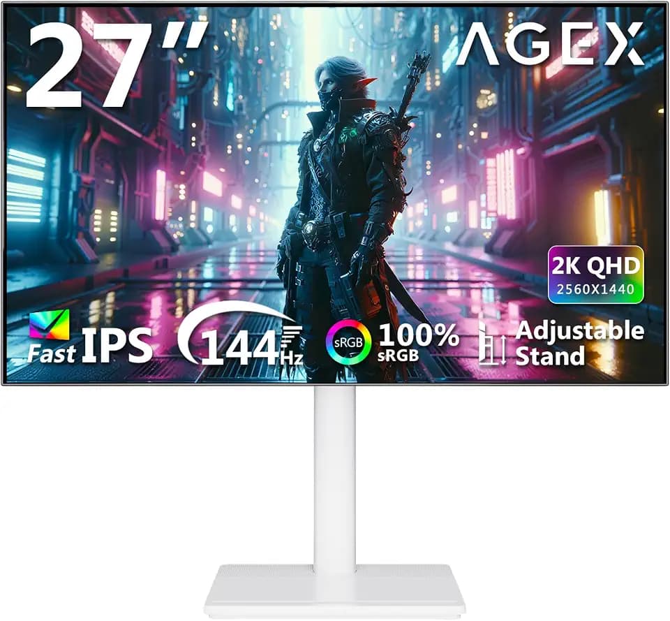 Z-Edge AGEX 27 Zoll QHD Gaming Monitor 144Hz 1440P Fast IPS 1ms Weiß