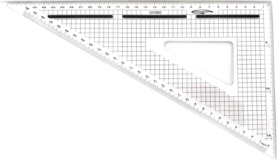 GRAPHOPLEX Schnittwinkel mit Skala, 60°, 30 cm