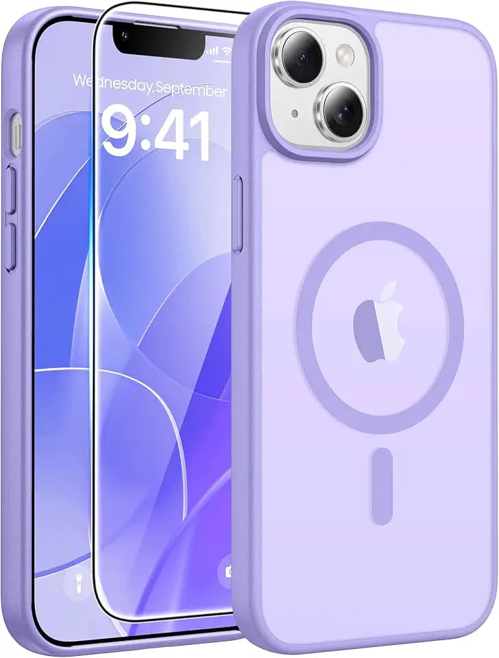 FNTCASE for iPhone 15/14 Plus Case, Fit for Magsafe, Screen Protector