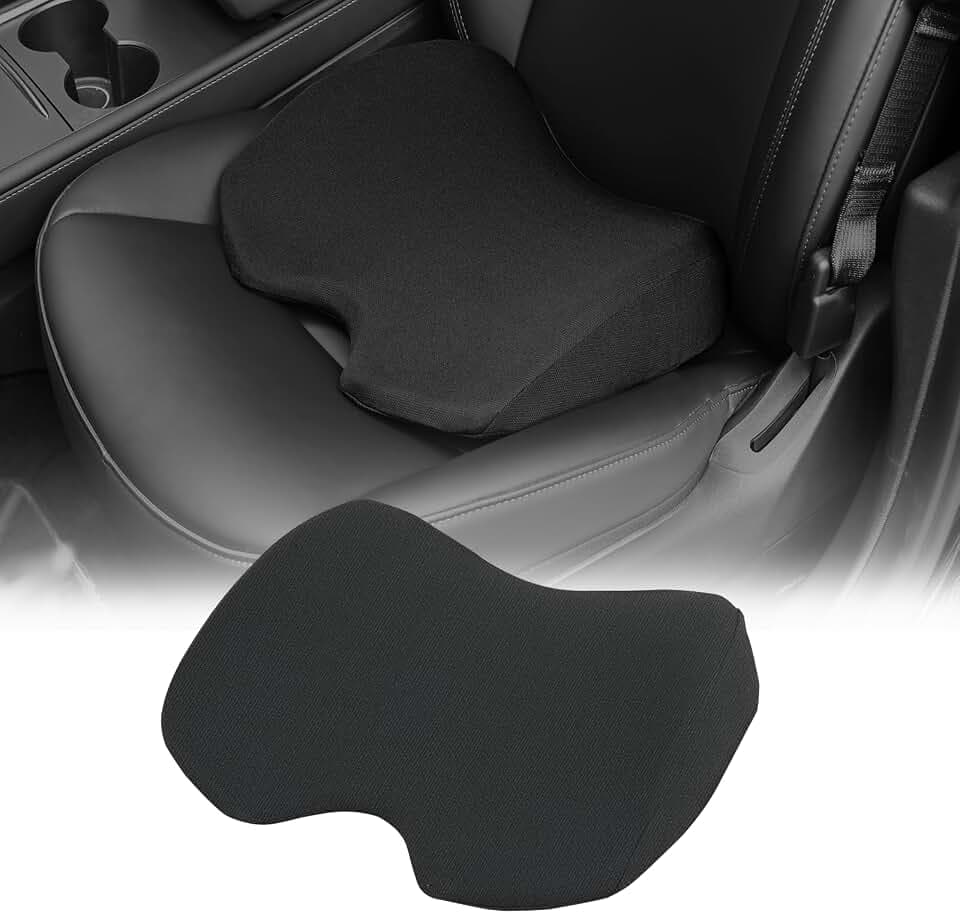 Nilight Car Seat Cushion 1PC Black Memory Foam Mesh Universal Breathable