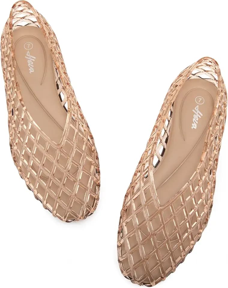 HEVA Women's Jelly Mesh Flats