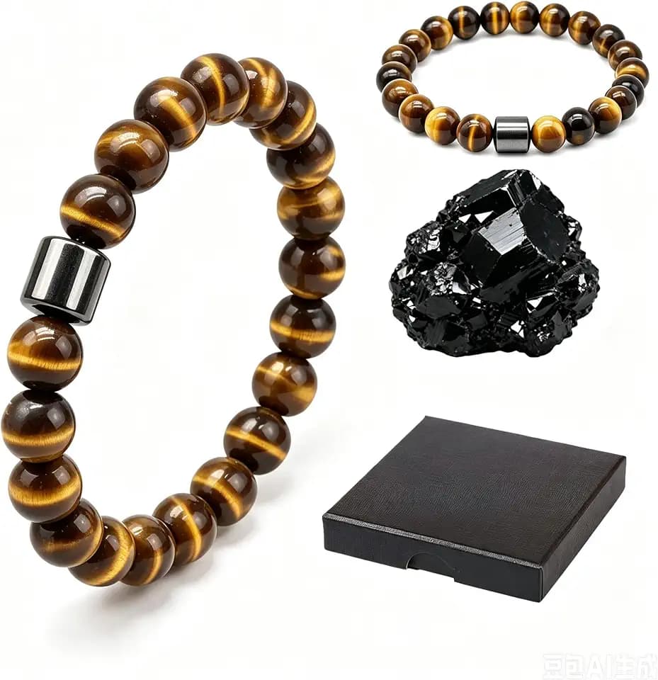 Men's Fashion Hematite Bracelet: Unleash your inner strength and regain your edge. Stylish and trendy men's natural hematite bracelet: Enhance your image and boost your confidence.