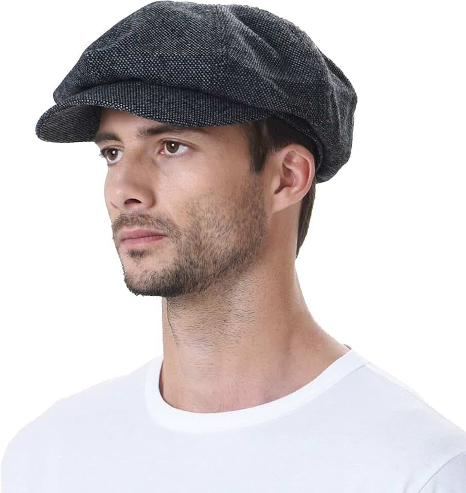 WITHMOONS Schlägermütze Golfermütze Schiebermütze Newsboy Hat Wool Felt Simple Gatsby Ivy Cap SL3525