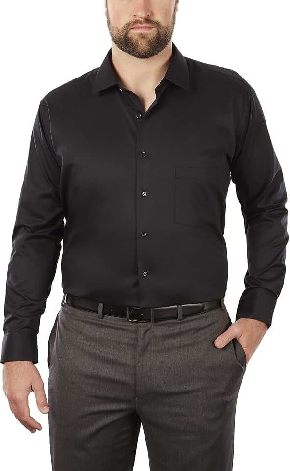 Van Heusen Mens Tall Fit Dress Shirt Flex Collar Stretch Solid (Big and Tall)