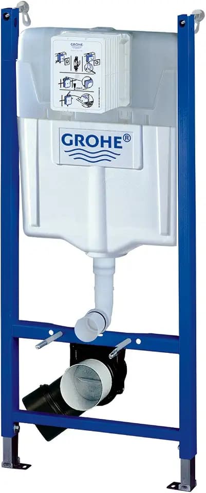 GROHE Solido, Vorwandelement für Wand WC 2in1 (1,13m hoch, Installationssystem mit Stahlrahmen, komplett vormontiert, inkl. Spülkasten, Wandwinkel & Befestigungsmaterial, höhenverstellbar), 38971000