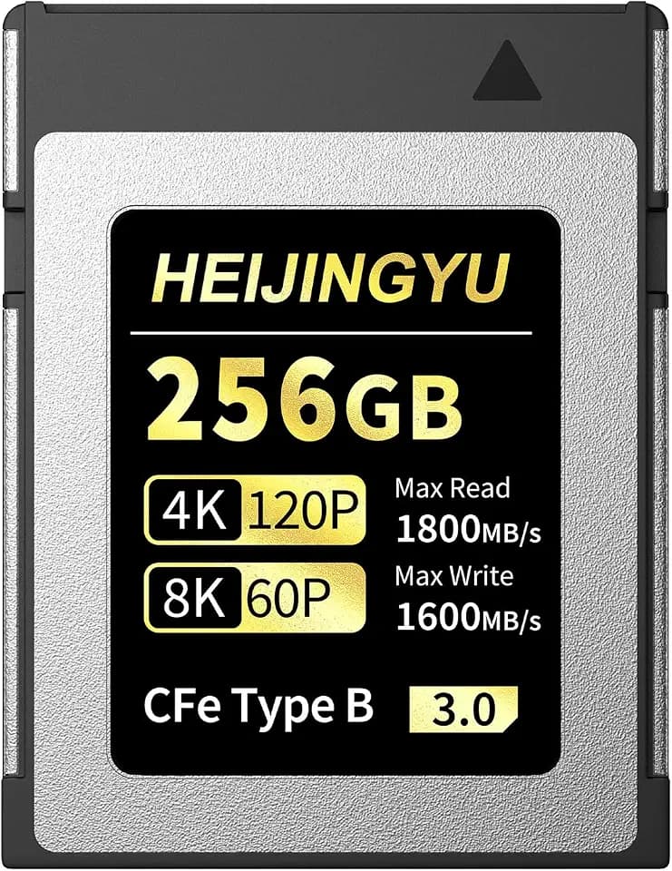 256GB Cfexpress 3.0 Type B Memory Card,1800MB/s Read Speed & 1600MB/s Write Speed,8k Video Recording & Photo,Compatible with C500 Mark III,1DX Mark III;Z6,Z7II,Z9,D850;DC-S1