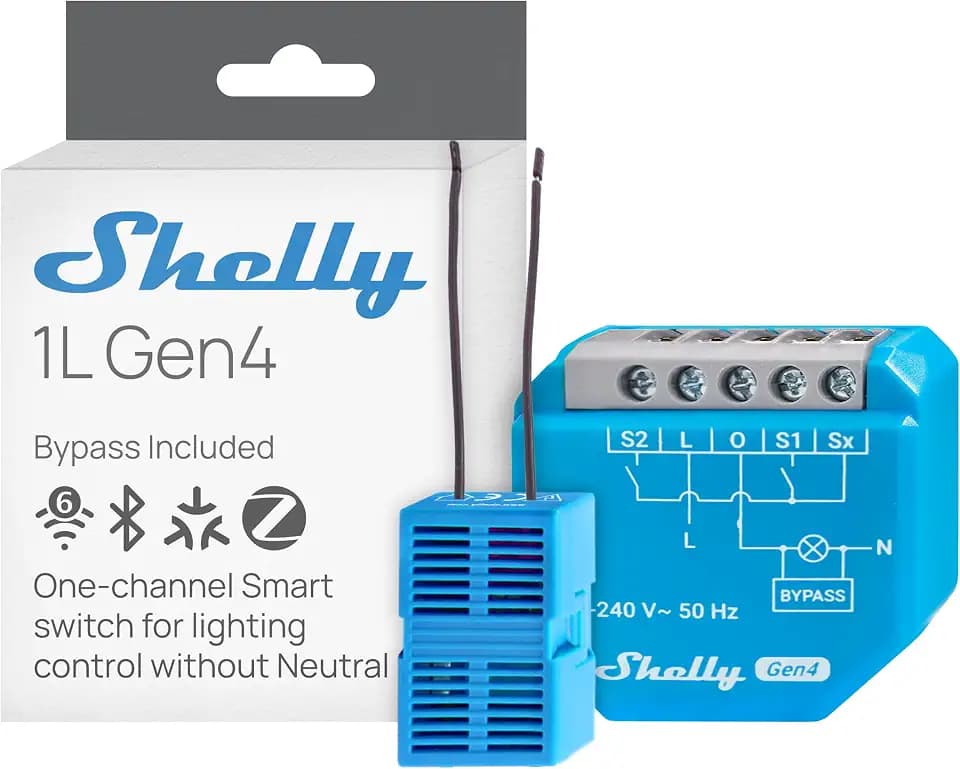 Shelly 1L Gen4 - Smarter WLAN, Matter & Zigbee Relais-Schalter