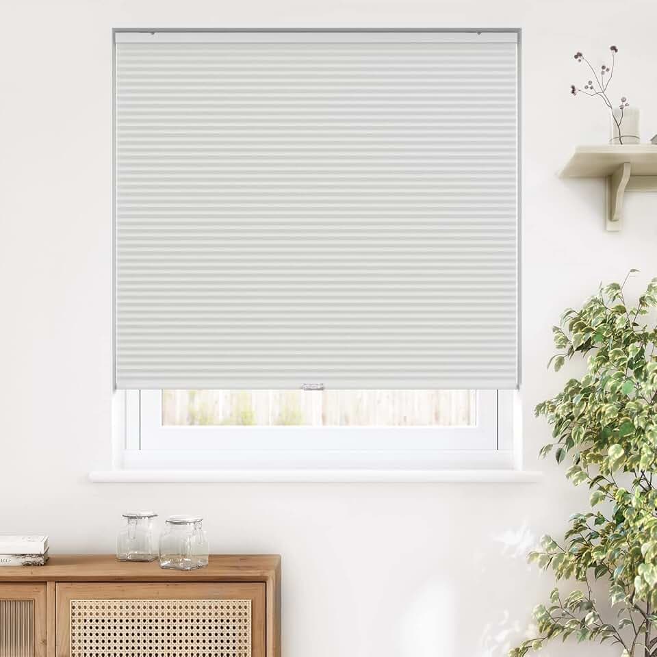 LazBlinds Cordless Cellular Shades, 33'' W x 36'' H, White
