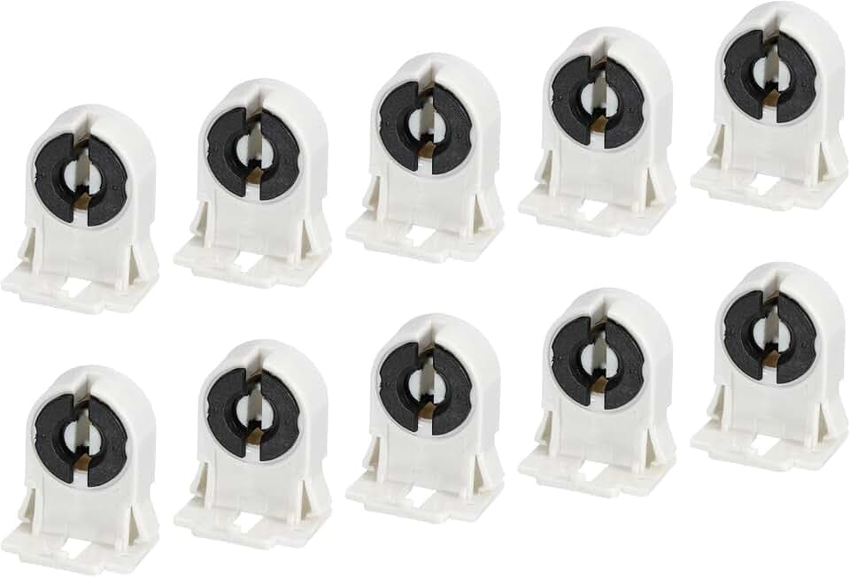 sourcing map T8 Lampenfassung für LED-Leuchtstoffröhre, nicht gejagt, 37 x 30 x 24 mm, 20 Stück