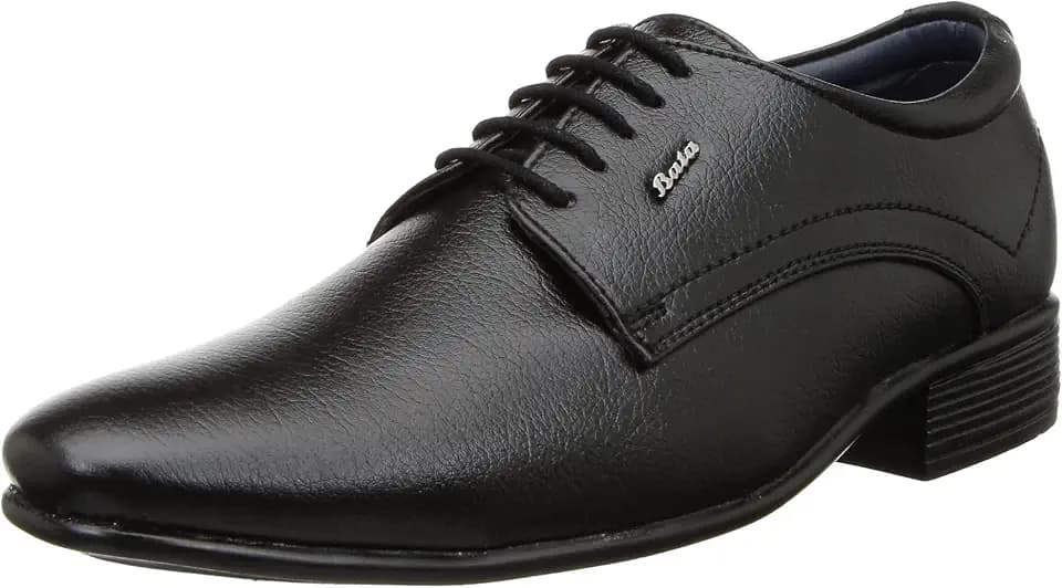 BATA Men’s Classic Oxford Dress Shoes, Derby Formal Shoes for Men with Cushioned Insole & Slip-Resistant Sole, Comfortable Footwear Ideal for Wedding, Tuxedo, Church & Office Footwear