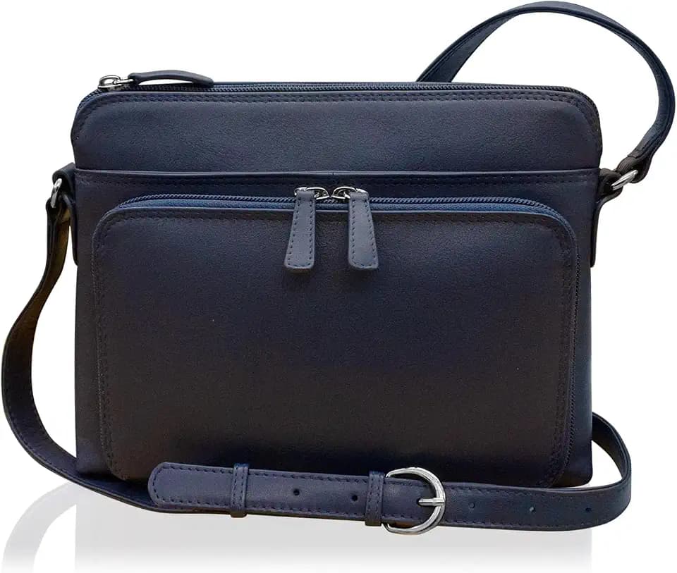 ili New York Genuine Leather Crossbody Bags for Women - Premium RFID Blocking Shoulder Bag Organizer with Adjustable Strap