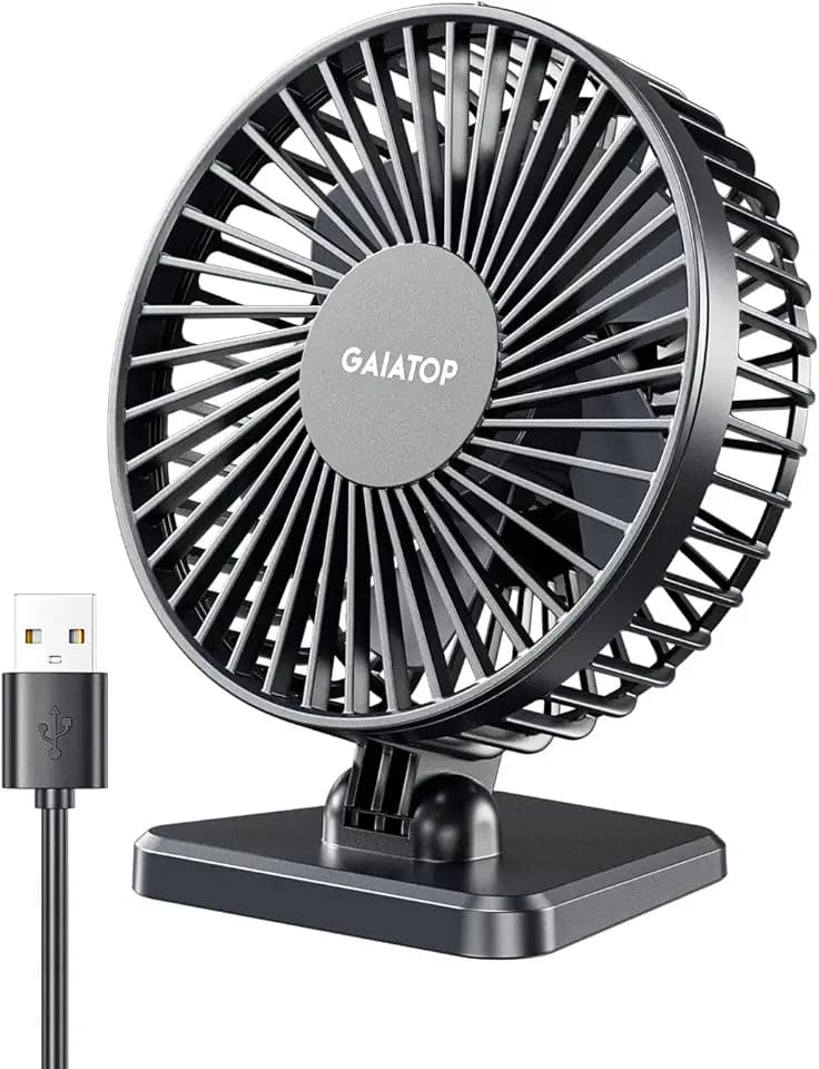 Gaiatop USB Desk Fan, Personal Portable Quiet Small Table Desktop fan