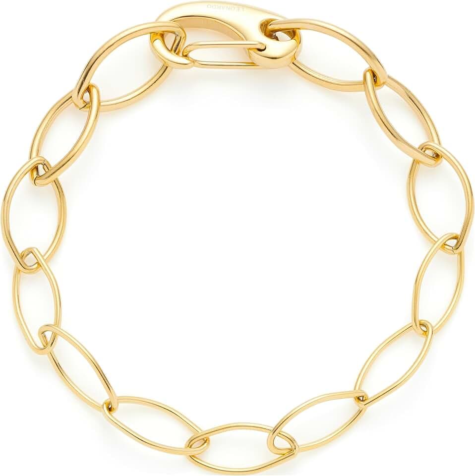 JEWELS BY LEONARDO Armband Tory • Arm-Kette aus goldfarbenem Edelstahl • großzügigen Kettengliedern • 19,5 cm Länge • Schmuck Geschenk für Frauen • 024921